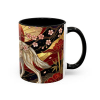 Sakura Wolf Stained Glass Style Mug