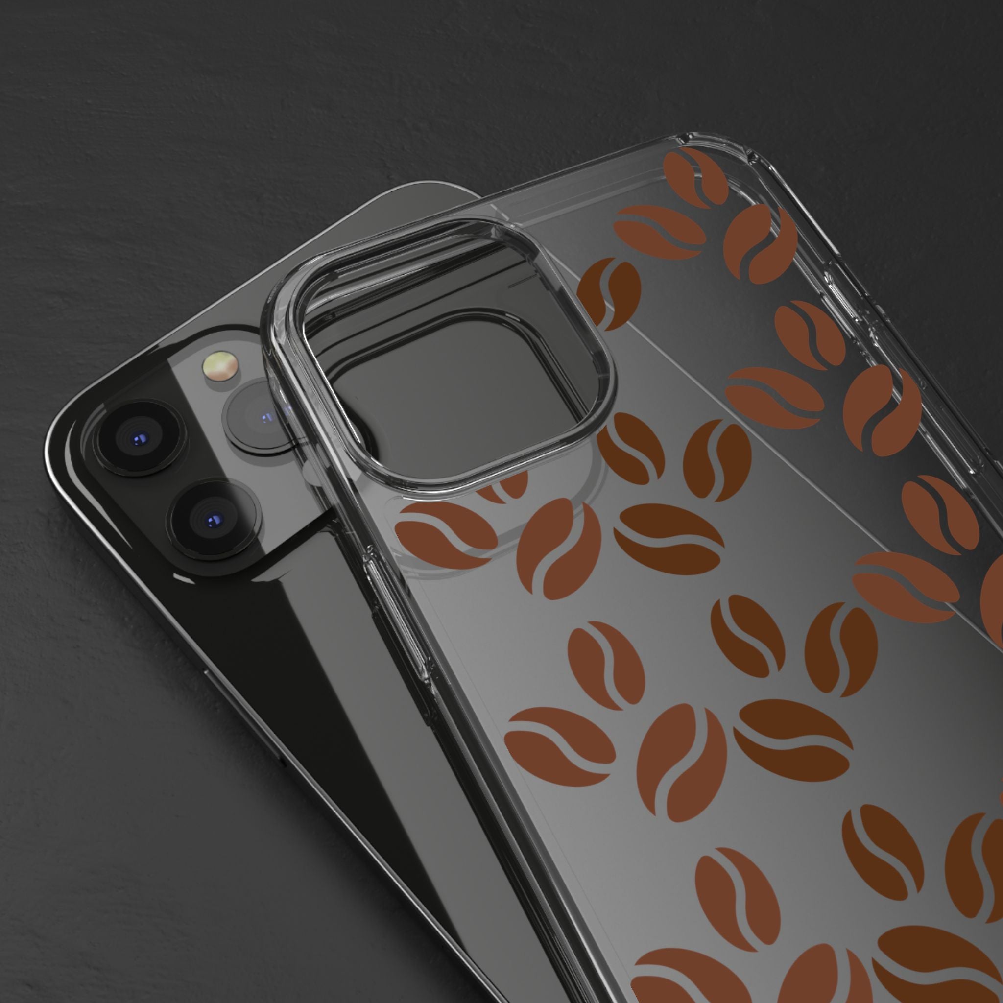 Coffee Beans Clear Phone Case