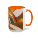 Rainbow Corgi Butt Stained Glass Style Mug