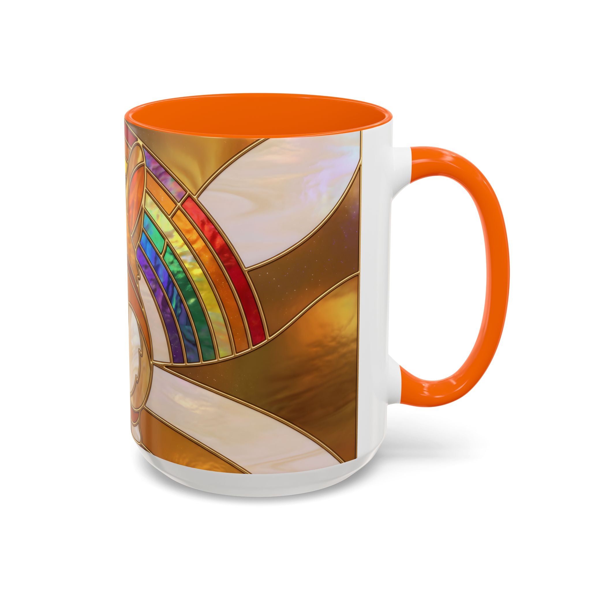 Rainbow Corgi Butt Stained Glass Style Mug