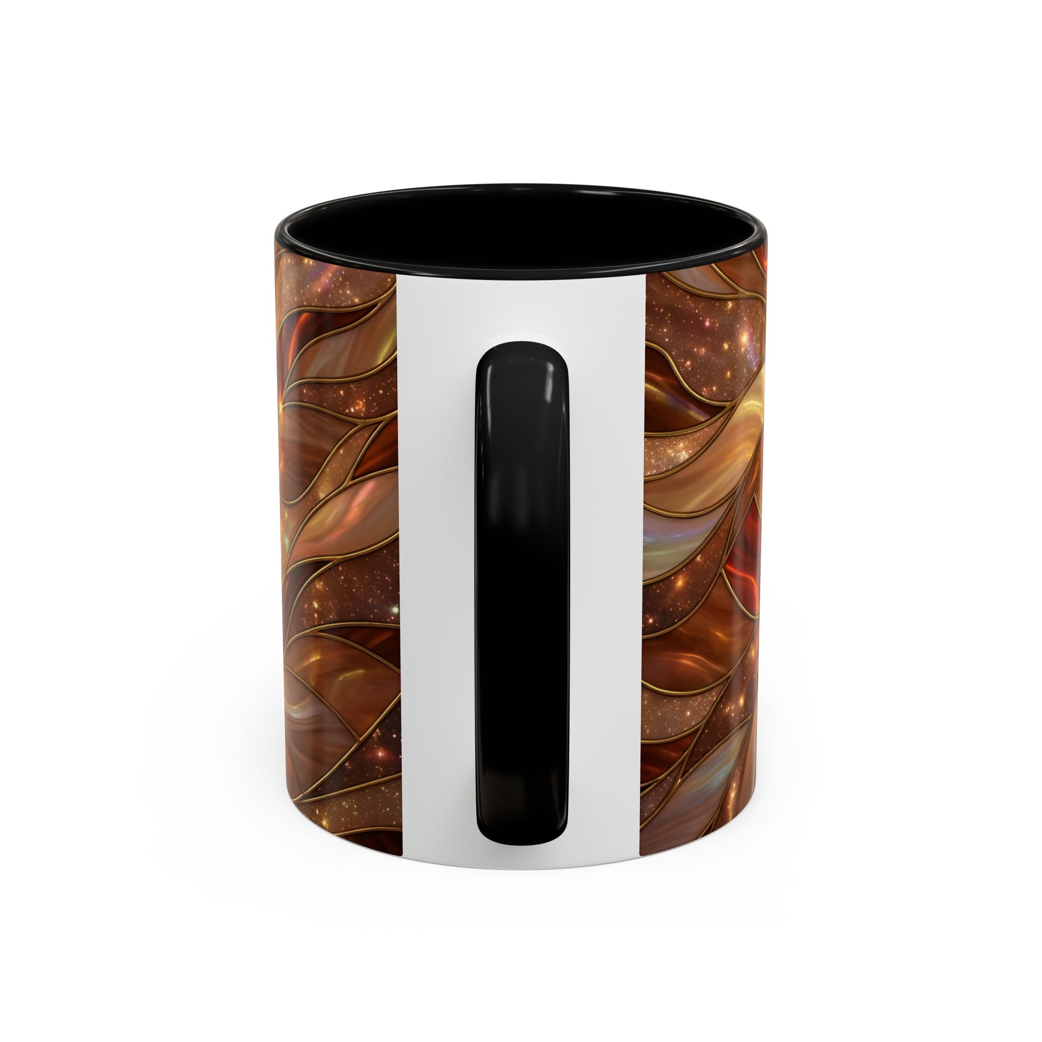 Amber Bulldog Stained Glass Style Mug