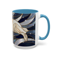 Navy Glow Great Pyrenees Stained Glass Style Mug