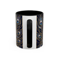 Moonlit Peacock Stained Glass Style Mug