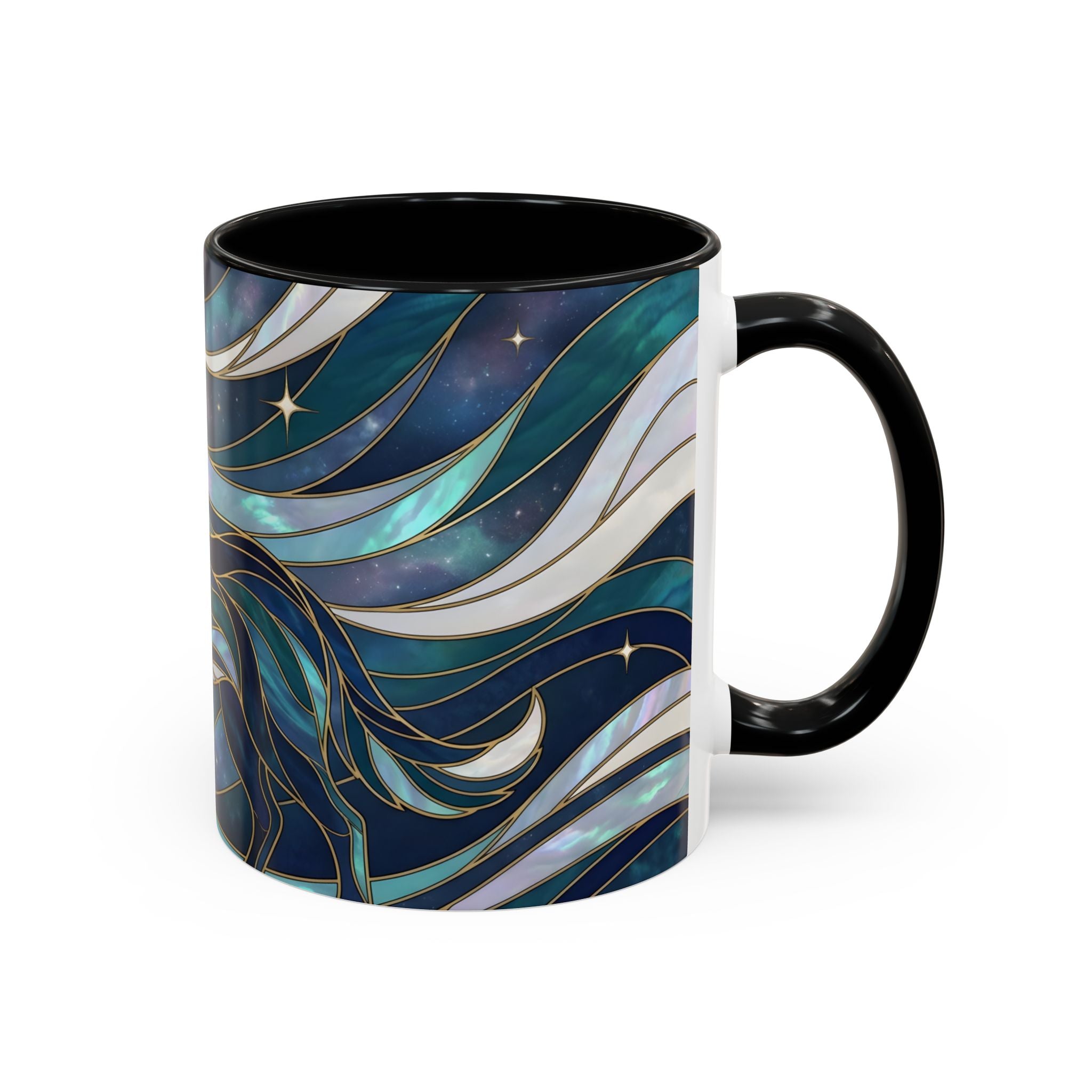 Moon Howl Wolf Stained Glass Style Mug