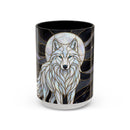 Night Wolf Stained Glass Style Mug