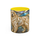 Blue Glow Great Pyrenees Stained Glass Style Mug
