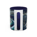 River Moon Wolf Stained Glass Style Mug