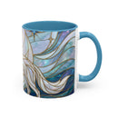 Pearl White Wolf Stained Glass Style Mug