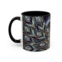 Lunar Peacock Stained Glass Style Mug