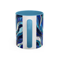 Cobalt Wolf Stained Glass Style Mug