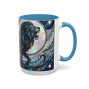 Sapphire Lion Stained Glass Style Mug