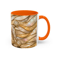 Golden Glow Poodle Stained Glass Style Mug
