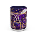 Celestial Purple Tiger Stained Glass Style Mug
