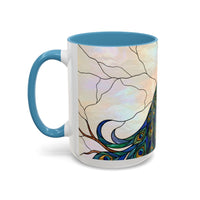 Minimal Peacock Stained Glass Style Mug