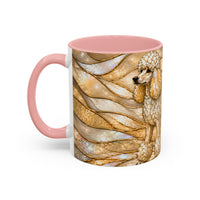 Golden Glow Poodle Stained Glass Style Mug