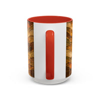 Golden Dachshund Stained Glass Style Mug