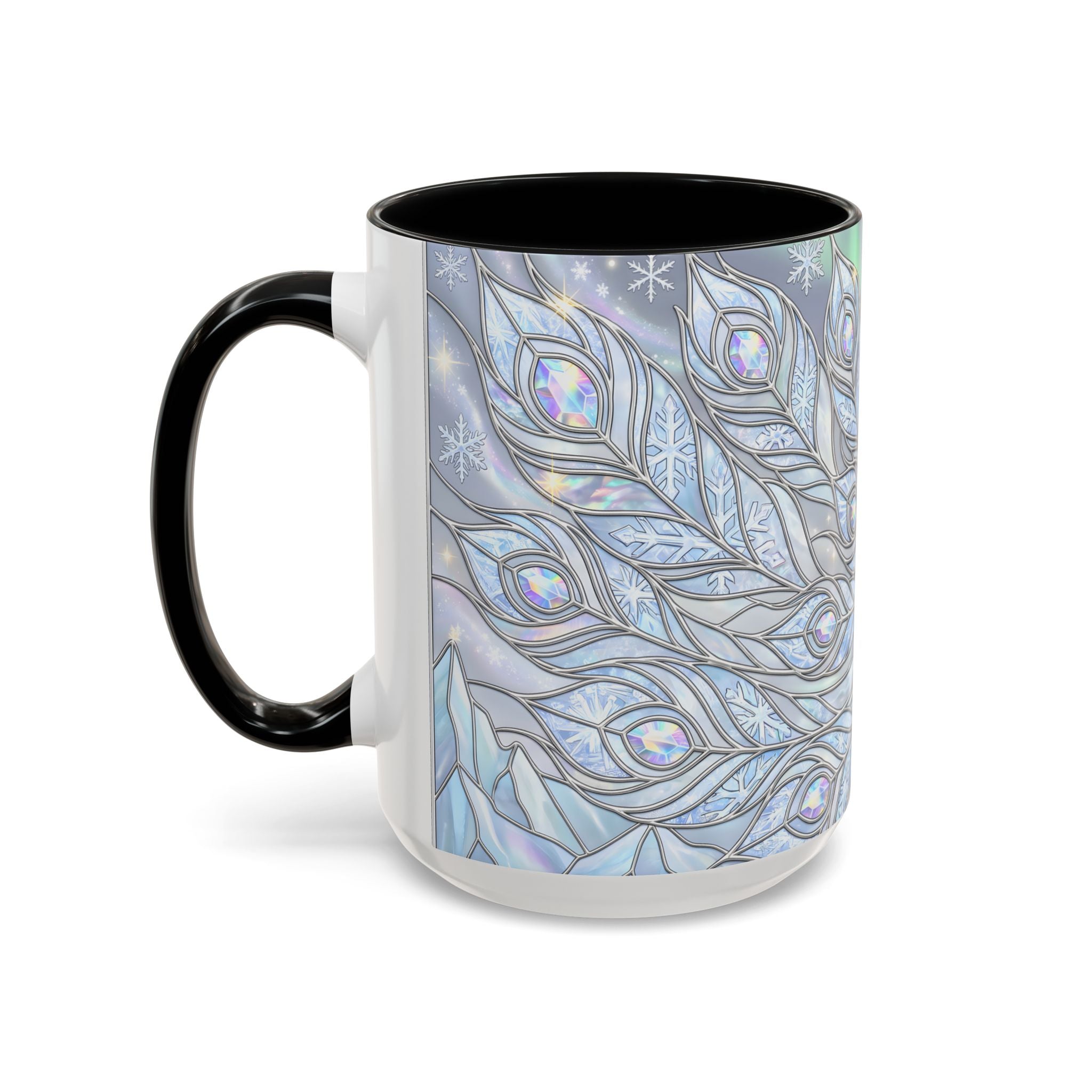 Aurora Peacock Stained Glass Style Mug
