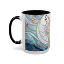 Pearl White Wolf Stained Glass Style Mug