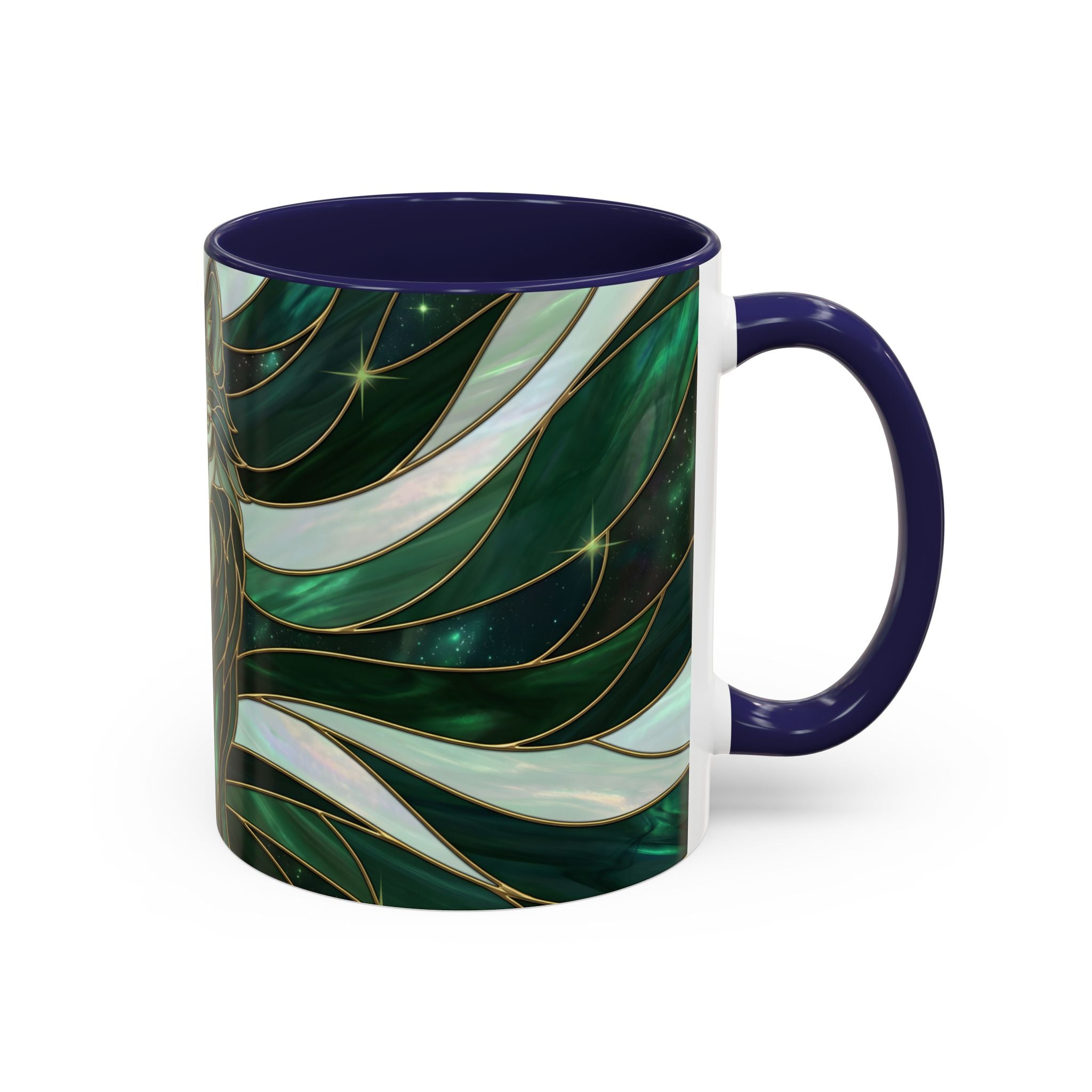 Jade Wolf Stained Glass Style Mug