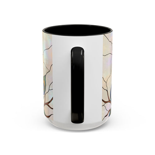 Minimal Peacock Stained Glass Style Mug