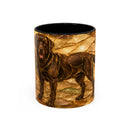 Honey Glow Chocolate Labrador Retriever Stained Glass Style Mug