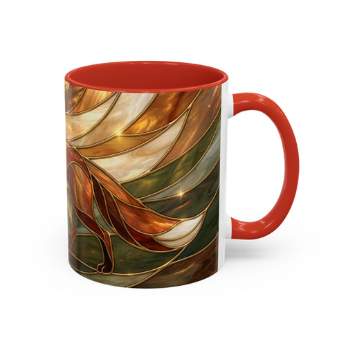 Olive Glow Fox Stained Glass Style Mug