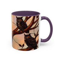 Dusk Owl Stained Glass Style Mug