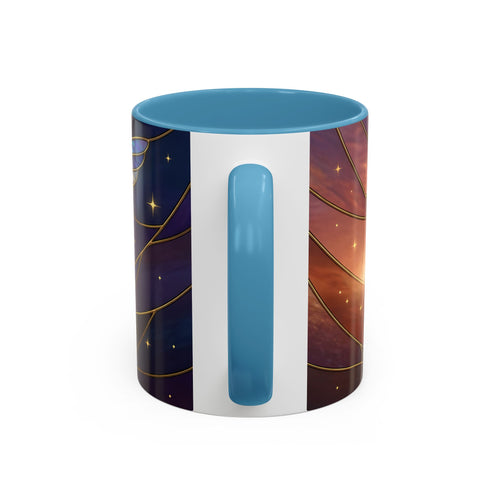 Sunset Sky Hummingbird Stained Glass Style Mug