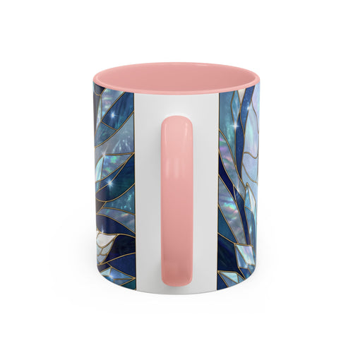 Icy Blue Fox Stained Glass Style Mug