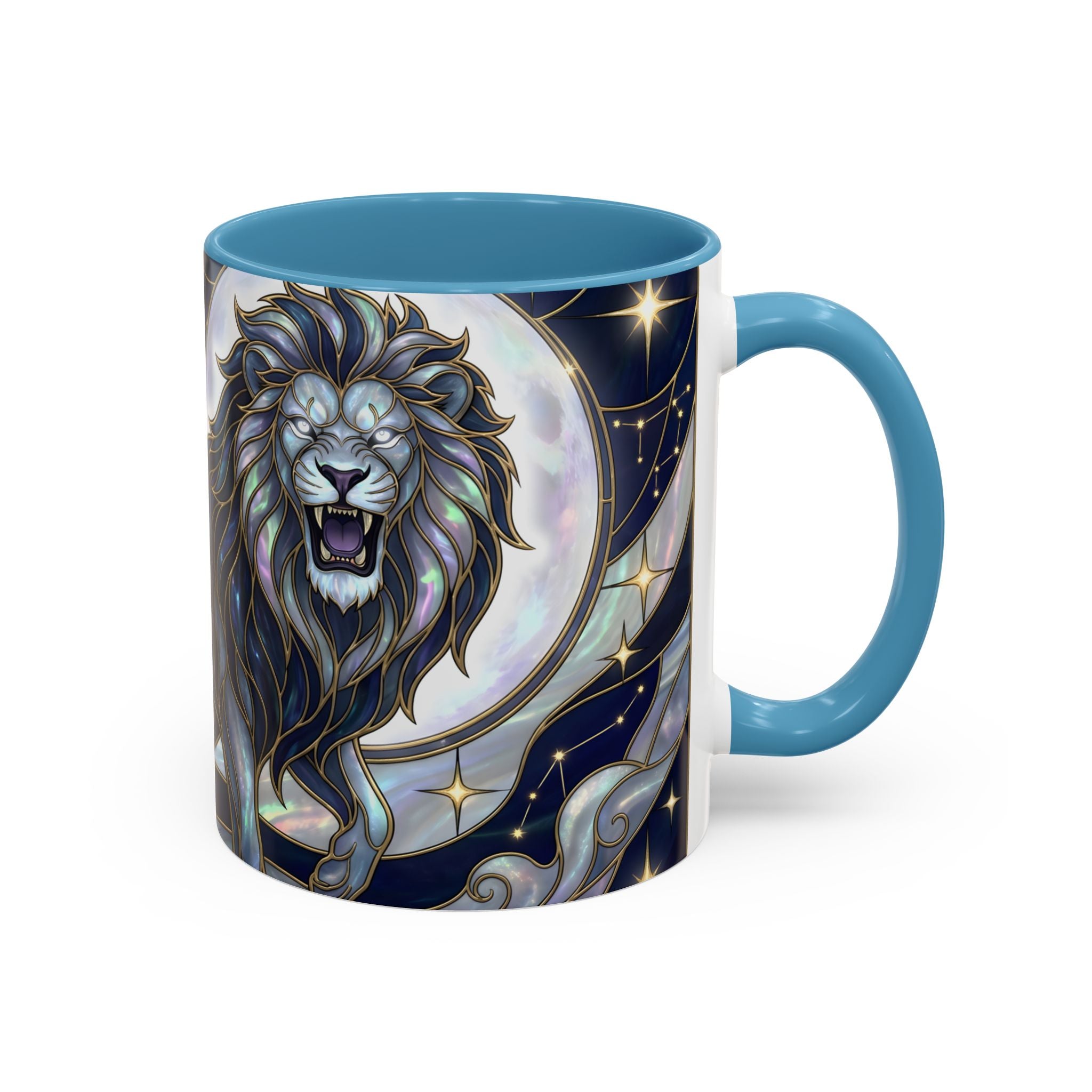 Celestial Lion Stained Glass Style Mug