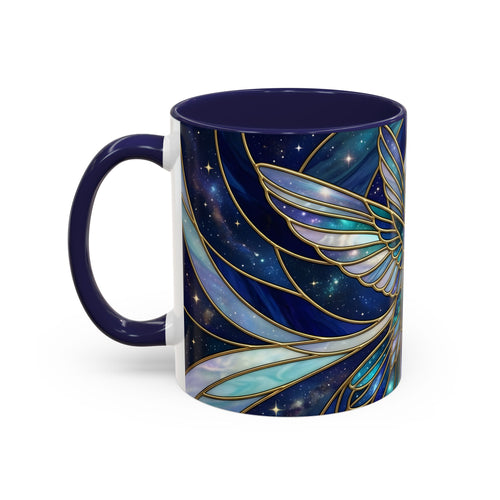 Sapphire Hummingbird Stained Glass Style Mug