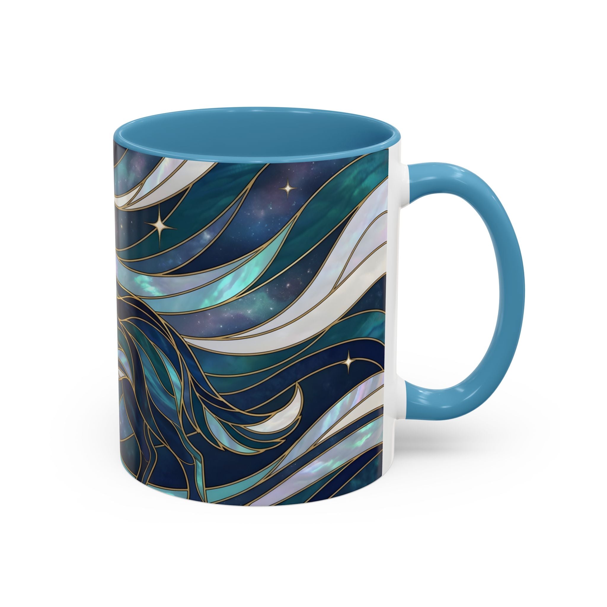 Moon Howl Wolf Stained Glass Style Mug