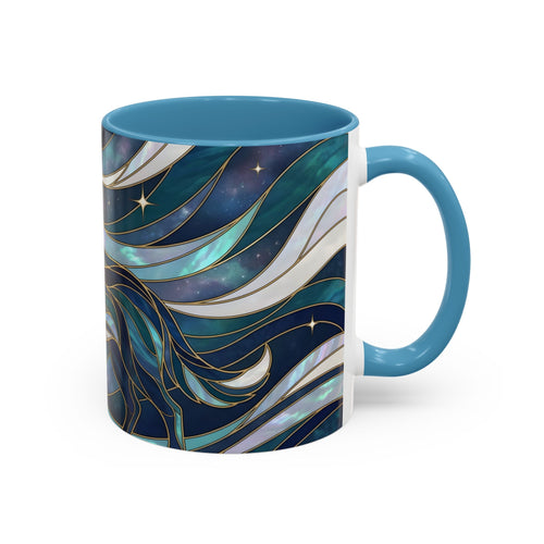 Moon Howl Wolf Stained Glass Style Mug