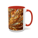 Golden Tiger Stained Glass Style Mug