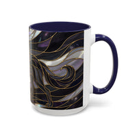 Obsidian Wolf Stained Glass Style Mug