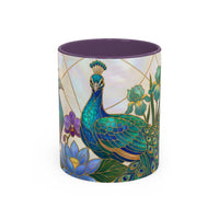 Garden Peacock Stained Glass Style Mug