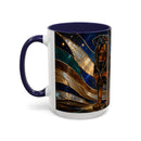 Warm Glow Rottweiler Stained Glass Style Mug