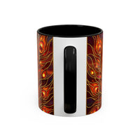Sunset Peacock Stained Glass Style Mug