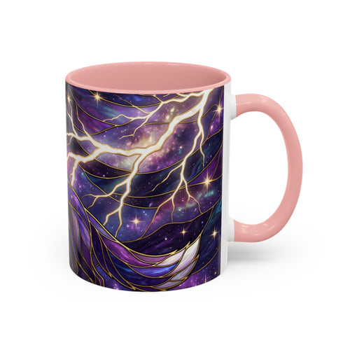 Purple Storm Fox Stained Glass Style Mug