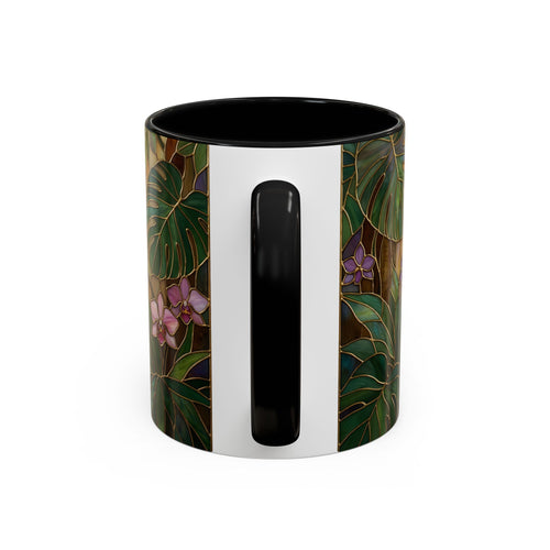Tropical Hummingbird Stained Glass Style Mug