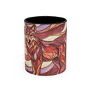 Rose Gold Wolf Stained Glass Style Mug