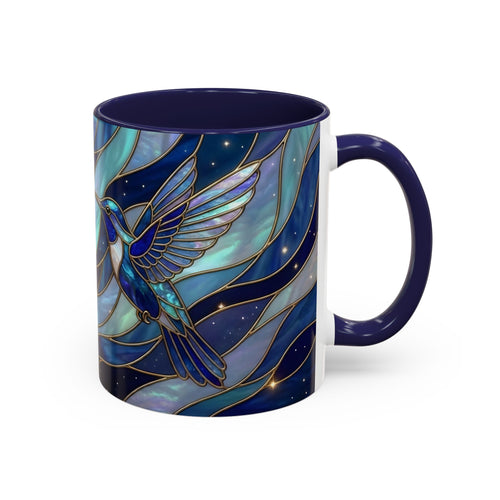 Midnight Hummingbird Stained Glass Style Mug