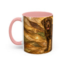 Honey Glow Chocolate Labrador Retriever Stained Glass Style Mug