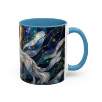 Moonlit Howl Wolf Stained Glass Style Mug