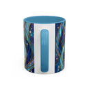 Blue Breeze Hummingbird Stained Glass Style Mug