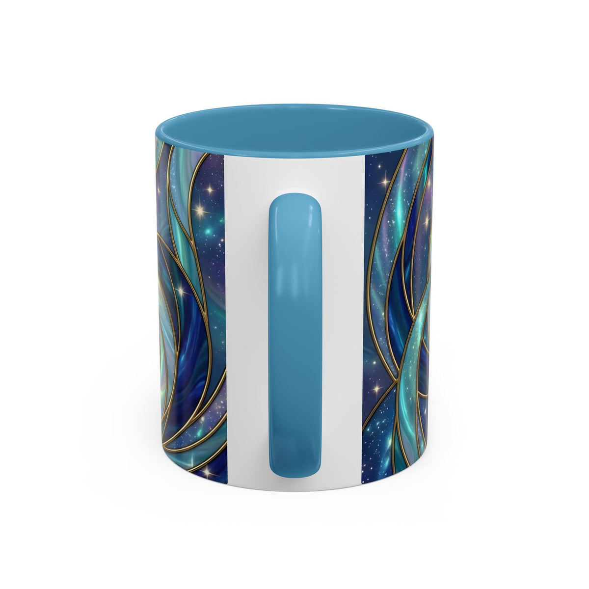 Blue Breeze Hummingbird Stained Glass Style Mug