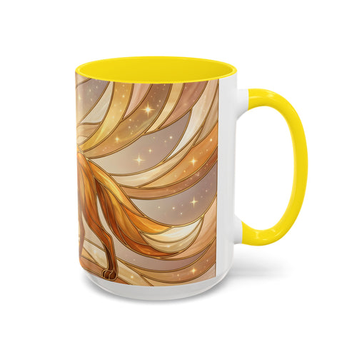 Golden Glow Fox Stained Glass Style Mug