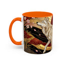 Sakura Wolf Stained Glass Style Mug