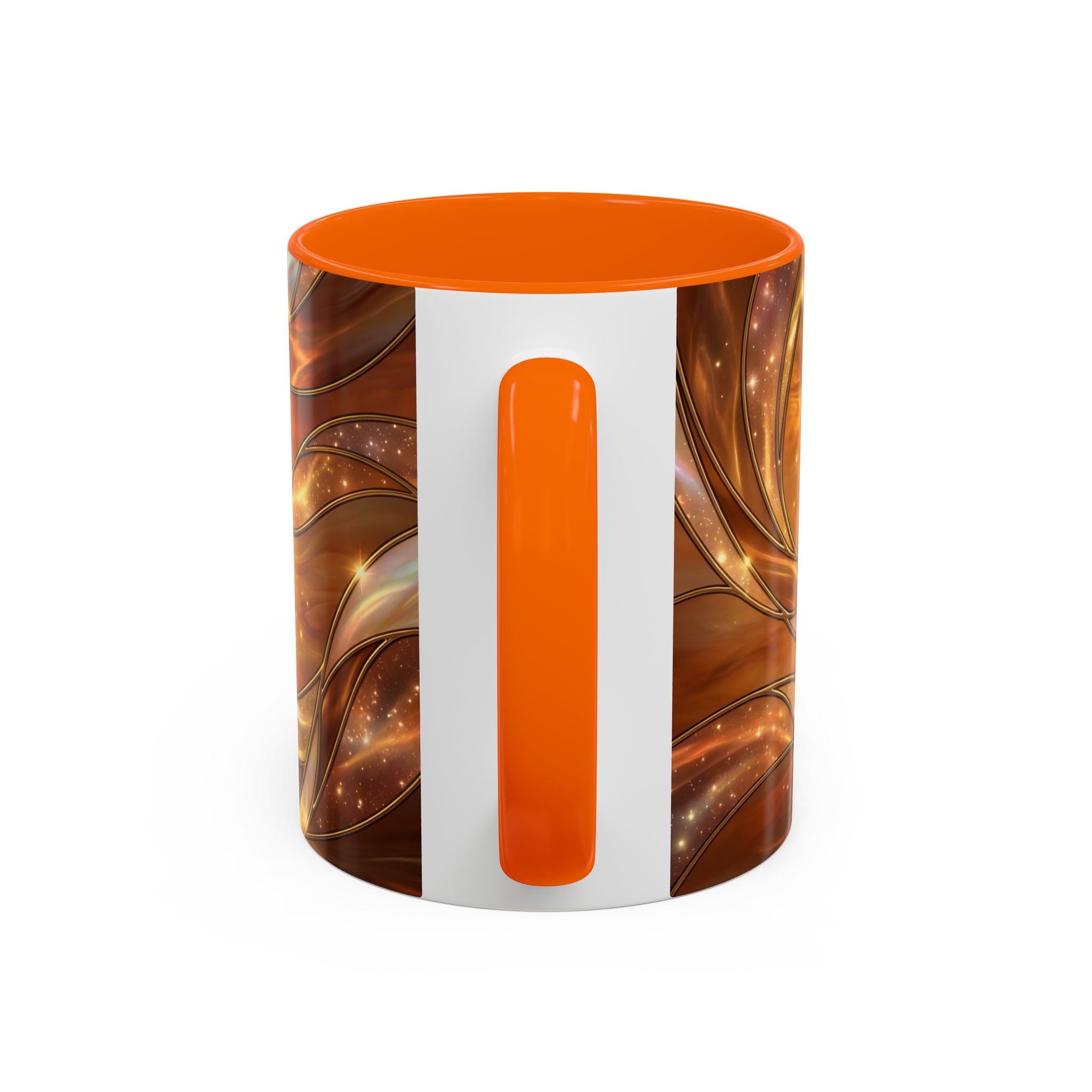 Amber Glow Staffy Stained Glass Style Mug