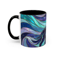 Celestial Wolf Stained Glass Style Mug
